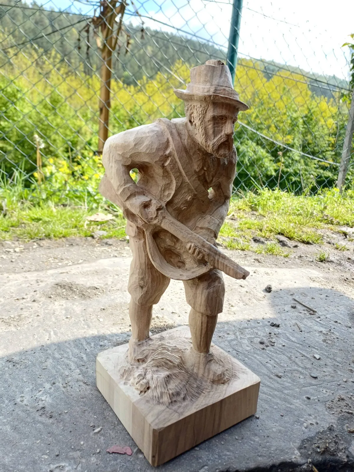 Drevená socha svätý hubert